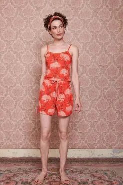 Pip Studio Tops|Armelloses Top Flora Firenze Koralle