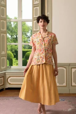 Pip Studio T-Shirts|Bluse Kurze Armeln Kyoto Festival Gelb