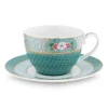 Pip Studio Tasse & Untertasse|Blushing Birds Cappuccino Tasse & Untertasse