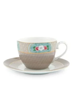 Pip Studio Tasse & Untertasse|Blushing Birds Cappuccino Tasse & Untertasse