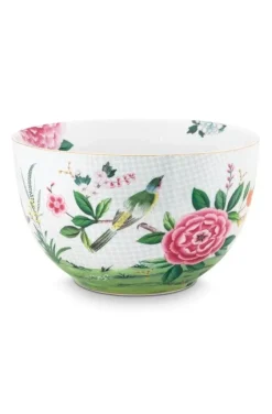 Pip Studio Salatschüsseln|Blushing Birds Grose Schale 23 Cm Weis