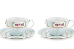 Pip Studio Tasse & Untertasse|Blushing Birds Set/2 Cappuccino Tassen & Untertassen