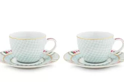 Pip Studio Tasse & Untertasse|Blushing Birds Set/2 Espresso Tassen & Untertassen