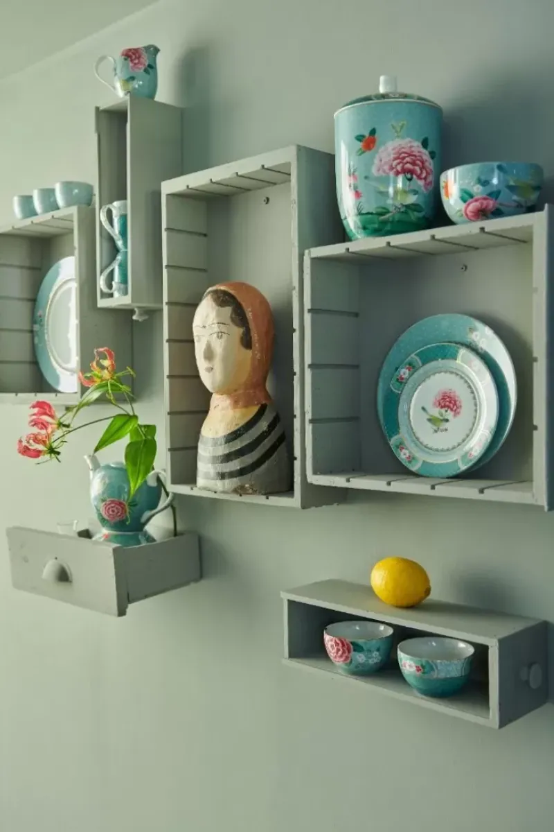 Pip Studio Porzellan Sets|Blushing Birds Tee Set/4 Blau