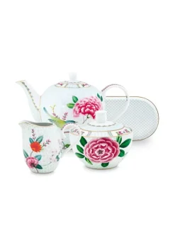 Pip Studio Porzellan Sets|Blushing Birds Tee Set/4 Weis