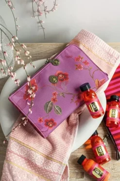 Pip Studio Necessaire|Flaches Necessaire Reisverschluss Kawai Flower Fuchsia
