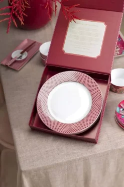 Pip Studio Porzellan Sets|Flower Festival Set/4 Essteller Dunkel 26.5Cm