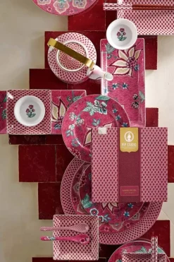 Pip Studio Porzellan Sets|Flower Festival Set/4 Gebäckteller Dunkel 17Cm