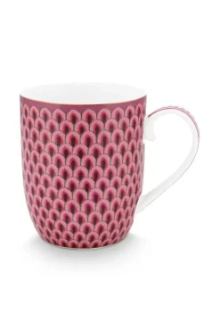 Pip Studio Kaffeetassen|Flower Festival Tasse Klein Rot/Dunkel