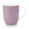 Pip Studio Kaffeetassen|Flower Festival Tasse Klein Rot/Hellblau