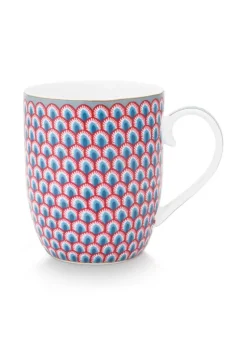 Pip Studio Kaffeetassen|Flower Festival Tasse Klein Rot/Hellblau