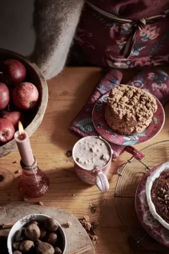 Pip Studio Ofenhandschuhe|Flower Festival Topflappen Quadratisch Dunkelrosa