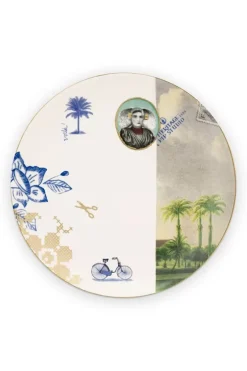 Pip Studio Frühstücksteller|Heritage Frühstücksteller Palme Weis 20 Cm