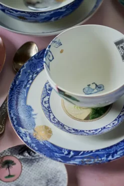 Pip Studio Gebäckteller|Heritage Petit Four Gesicht Schwarz/Weis 12 Cm