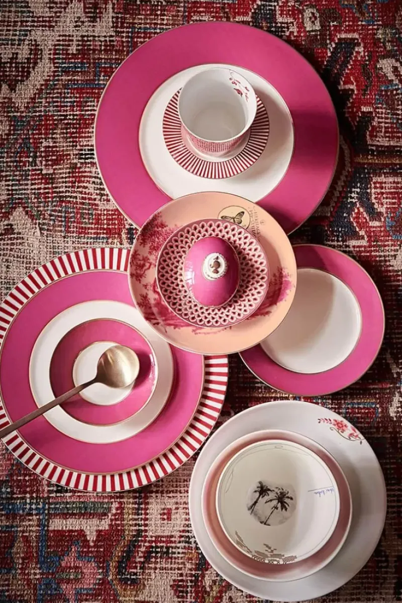 Pip Studio Schalen|Heritage Schale Bemalt Rosa 12 Cm