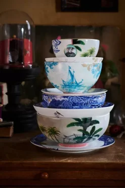 Pip Studio Salatschüsseln|Heritage Schale Palme Grun 23 Cm