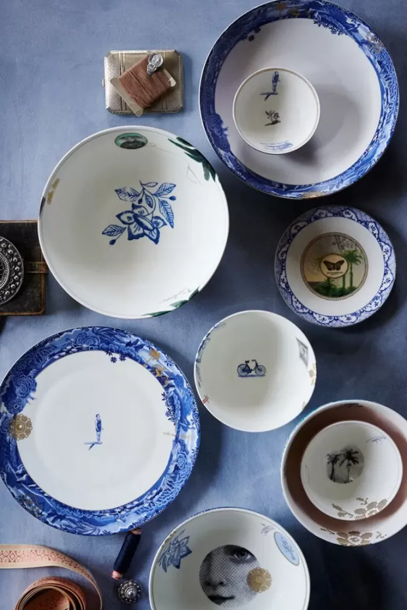 Pip Studio Salatschüsseln|Heritage Schale Palme Grun 23 Cm