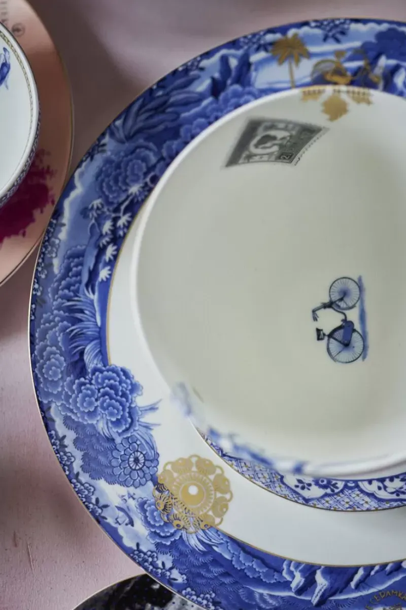 Pip Studio Schalen|Heritage Schale Palme Weis 15 Cm