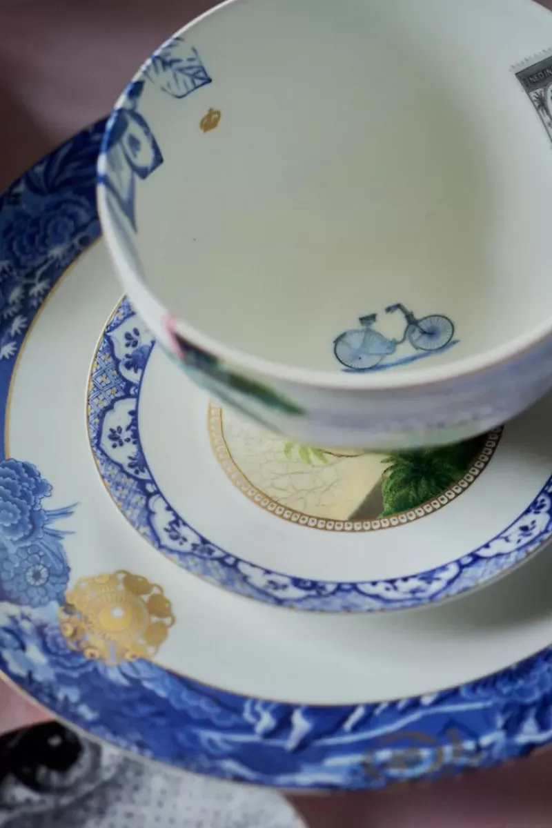 Pip Studio Schalen|Heritage Schale Palme Weis 15 Cm