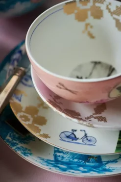 Pip Studio Tiefe Teller|Heritage Suppenteller Palme Weis 18 Cm