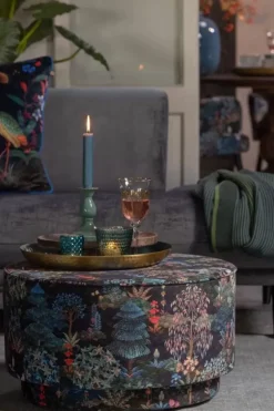 Pip Studio Hocker Und Stühle|Hocker Large Pip Garden Dunkelblau