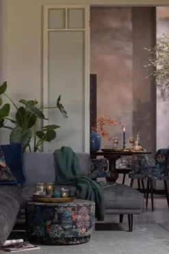 Pip Studio Hocker Und Stühle|Hocker Large Pip Garden Dunkelblau