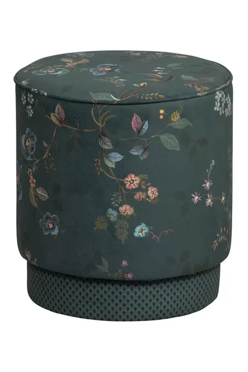 Pip Studio Hocker Und Stühle|Hocker Medium Kawai Flower Grun