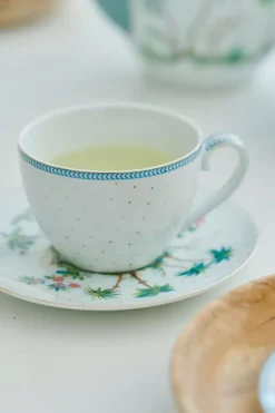 Pip Studio Cappuccino Tasse|Jolie Cappuccino Tasse & Untertasse Dots Gold