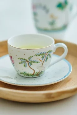 Pip Studio Tasse & Untertasse|Jolie Espresso Tasse & Untertasse Dots Gold