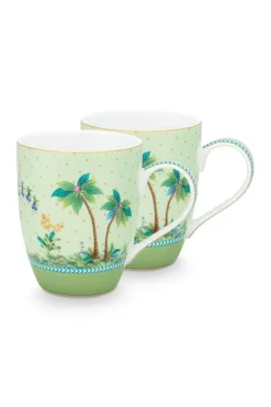 Pip Studio Porzellan Sets|Jolie Set/2 Tassen Gross Goldene Punkte