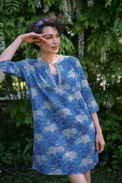 Pip Studio Kleider|Kleid Flora Firenze Kobalt