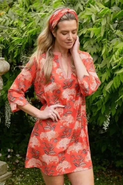 Pip Studio Kleider|Kleid Flora Firenze Koralle