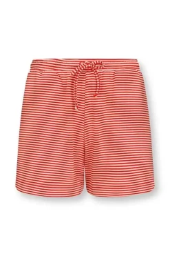 Pip Studio Shorts|Kurze Hose Little Sumo Stripe Koralle