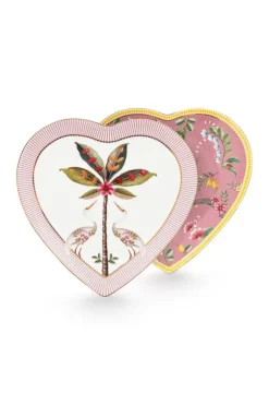 Pip Studio Frühstücksteller|La Majorelle Set/2 Herz Form Teller