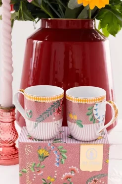 Pip Studio Kaffeetassen|La Majorelle Set/2 Tassen Klein Rosa