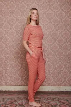 Pip Studio Hosen|Lange Hose Little Sumo Stripe Koralle