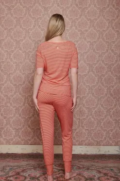 Pip Studio Hosen|Lange Hose Little Sumo Stripe Koralle