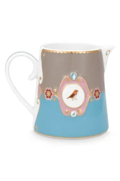 Pip Studio Milchkännchen|Love Birds Kanne Klein Blau/Khaki