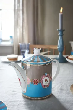 Pip Studio Teekannen|Love Birds Teekanne Medium Blau/Khaki