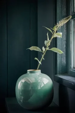 Pip Studio Grose Vasen|Metall Vase Dunkel 23 Cm