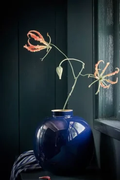 Pip Studio Grose Vasen|Metall Vase Dunkel 23 Cm