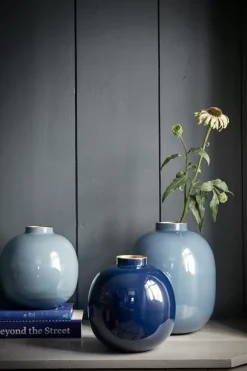 Pip Studio Grose Vasen|Metall Vase Dunkel 23 Cm