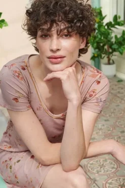 Pip Studio Nachthemden|Nachthemd Kurze Armeln Kawai Flower Hell