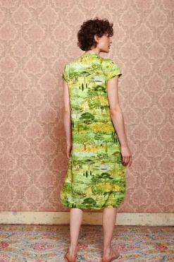 Pip Studio Nachthemden|Nachthemd Kurze Armeln Toscana Grun