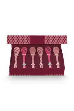 Pip Studio Porzellan Sets|Oriental Flower Festival Set/6 Teeloffel Dunkel