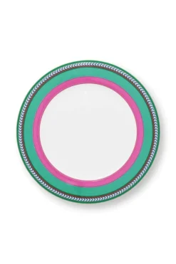 Pip Studio Essteller|Pip Chique Stripes Essteller Rosa/Grun 28Cm