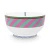 Pip Studio Schalen|Pip Chique Stripes Schale Rosa/Grun 20.5Cm
