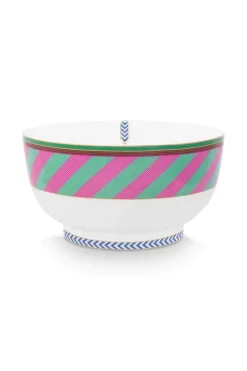 Pip Studio Schalen|Pip Chique Stripes Schale Rosa/Grun 20.5Cm