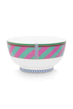 Pip Studio Schalen|Pip Chique Stripes Schale Rosa/Grun 18Cm