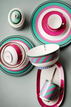 Pip Studio Teetassen|Pip Chique Stripes Tasse Gross Rosa/Grun 350Ml